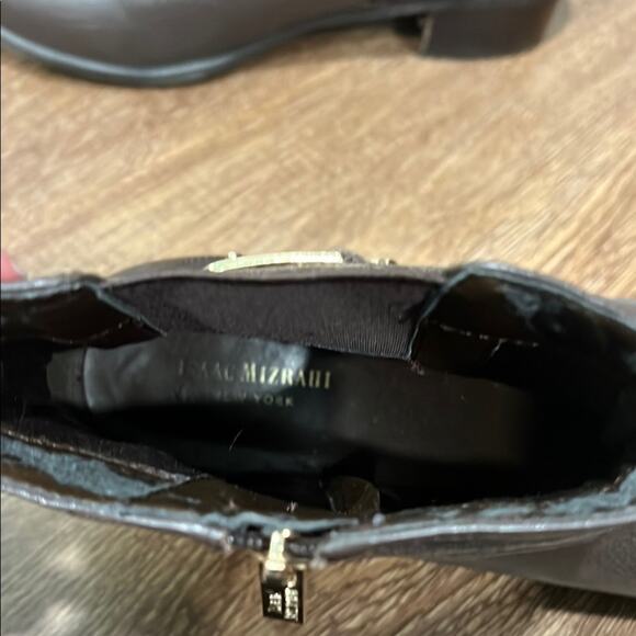 Isaac Mizrahi Brown Ankle Boots with Sleek Design - Picture 6 of 13
